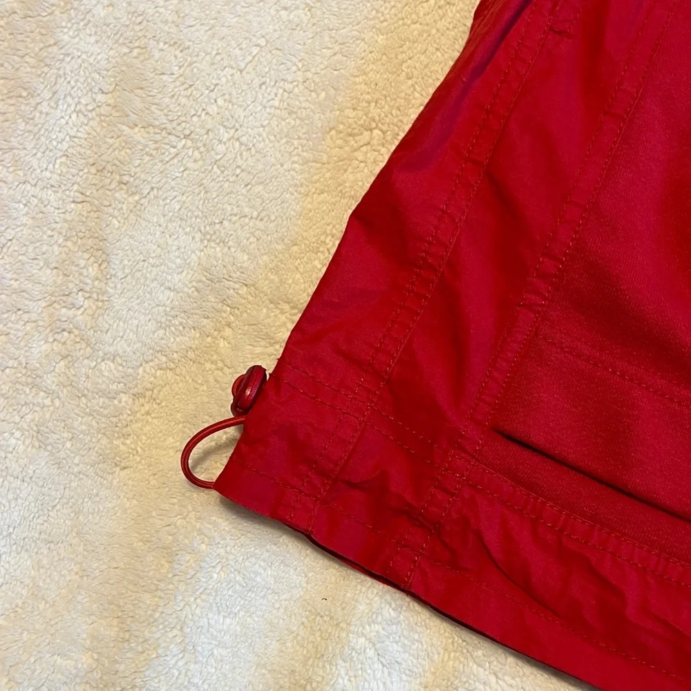 Daily Practice Red Mini Dress Short Sleeve Drawstring Waist Pockets Size XXS - Picture 4 of 6